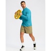G Gradual Men’s Quarter Zip Pullover Running Athletic Shirts Long Sleeve(Peacock Blue)