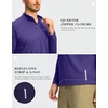 G Gradual Men’s Quarter Zip Pullover Running Athletic Shirts Long Sleeve(Purple)
