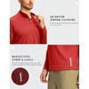 G Gradual Men’s Quarter Zip Pullover Running Athletic Shirts Long Sleeve(Red)