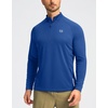 G Gradual Men’s Quarter Zip Pullover Running Athletic Shirts Long Sleeve(Royal Blue)