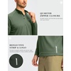 G Gradual Men’s Quarter Zip Pullover Running Athletic Shirts Long Sleeve(Sage Green)