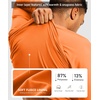 G Gradual Men’s Thermal Shirts Long Sleeve Athletic Workout T-Shirts(Orange)