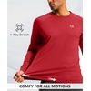 G Gradual Men’s Thermal Shirts Long Sleeve Athletic Workout T-Shirts(Red)