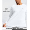 G Gradual Men’s Thermal Shirts Long Sleeve Athletic Workout T-Shirts(White)