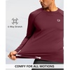 G Gradual Men’s Thermal Shirts Long Sleeve Athletic Workout T-Shirts(Wine)