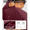 G Gradual Men’s Thermal Shirts Long Sleeve Athletic Workout T-Shirts(Wine)