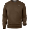 Men’s Fleece Lined Crewneck Sweatshirt Athletic Midweight Regular Fit(Apricot Brown)