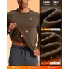 Men’s Fleece Lined Crewneck Sweatshirt Athletic Midweight Regular Fit(Apricot Brown)