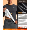 Men’s Fleece Lined Crewneck Sweatshirt Athletic Midweight Regular Fit(Charcoal Grey)