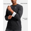 Men’s Fleece Lined Crewneck Sweatshirt Athletic Midweight Regular Fit(Charcoal Grey)