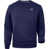 Men’s Fleece Lined Crewneck Sweatshirt Athletic Midweight Regular Fit(Deep Blue)