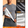 Men’s Fleece Lined Crewneck Sweatshirt Athletic Midweight Regular Fit(Grey)