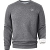 Men’s Fleece Lined Crewneck Sweatshirt Athletic Midweight Regular Fit(Grey)