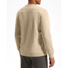 Men’s Fleece Lined Crewneck Sweatshirt Athletic Midweight Regular Fit(Khaki)