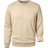 Men’s Fleece Lined Crewneck Sweatshirt Athletic Midweight Regular Fit(Khaki)