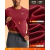 Men’s Fleece Lined Crewneck Sweatshirt Athletic Midweight Regular Fit(Red)