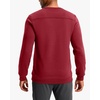 Men’s Fleece Lined Crewneck Sweatshirt Athletic Midweight Regular Fit(Red)