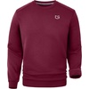 Men’s Fleece Lined Crewneck Sweatshirt Athletic Midweight Regular Fit(Red Berry)