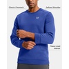 Men’s Fleece Lined Crewneck Sweatshirt Athletic Midweight Regular Fit(Royal Blue)