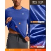 Men’s Fleece Lined Crewneck Sweatshirt Athletic Midweight Regular Fit(Royal Blue)