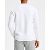 Men’s Fleece Lined Crewneck Sweatshirt Athletic Midweight Regular Fit(White)
