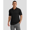 Men’s Golf Polo Shirts Dry Fit Moisture Wicking Performance Short Sleeve(A-black)