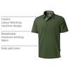 Men’s Golf Polo Shirts Dry Fit Moisture Wicking Performance Short Sleeve(A-dark Green)
