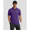 Men’s Golf Polo Shirts Dry Fit Moisture Wicking Performance Short Sleeve(A-purple)