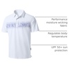 Men’s Golf Polo Shirts Dry Fit Moisture Wicking Performance Short Sleeve(B-white Leaves)