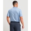 Men’s Golf Shirts Dry Fit Micro Print Short Sleeve Polo(Blue Flower)
