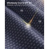 Men’s Golf Shirts Dry Fit Micro Print Short Sleeve Polo(Blue Texture)