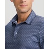 Men’s Golf Shirts Dry Fit Micro Print Short Sleeve Polo(Blue Texture)