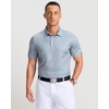 Men’s Golf Shirts Dry Fit Micro Print Short Sleeve Polo(Mini Dumbbell)