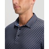 Men’s Golf Shirts Dry Fit Micro Print Short Sleeve Polo(Mini Rocket)