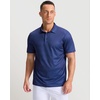 Men’s Golf Shirts Dry Fit Micro Print Short Sleeve Polo(Navy Rocket)