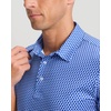 Men’s Golf Shirts Dry Fit Micro Print Short Sleeve Polo(Wavy Floral)