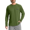 Men’s Sun Protection Shirts UPF 50+ Rash Guard Swim for Men(Army Green Compass)