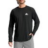 Men’s Sun Protection Shirts UPF 50+ Rash Guard Swim for Men(Black White Mountain)