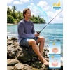 Men’s Sun Protection Shirts UPF 50+ Rash Guard Swim for Men(Blue Mountaineer)