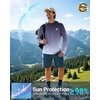 Men’s Sun Protection Shirts UPF 50+ Rash Guard Swim for Men(Blue Mountaineer)