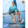 Men’s Sun Protection Shirts UPF 50+ Rash Guard Swim for Men(Green Coconut Tree)