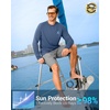 Men’s Sun Protection Shirts UPF 50+ Rash Guard Swim for Men(Grey Blue Shark)