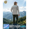 Men’s Sun Protection Shirts UPF 50+ Rash Guard Swim for Men(Grey Gradient Mountai)