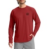 Men’s Sun Protection Shirts UPF 50+ Rash Guard Swim for Men(Red Black Tent)