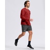 Men’s Sun Protection Shirts UPF 50+ Rash Guard Swim for Men(Red Black Tent)