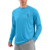 Men’s Sun Protection Shirts UPF 50+ Rash Guard Swim for Men(Sky Blue Tree)