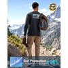 Men’s Sun Protection Shirts UPF 50+ Rash Guard Swim for Men(Sunset)