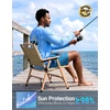 Men’s Sun Protection Shirts UPF 50+ Rash Guard Swim for Men(Waves)
