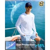 Men’s Sun Protection Shirts UPF 50+ Rash Guard Swim for Men(White Coconut Tree)