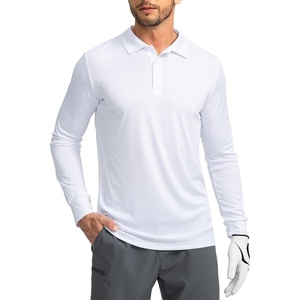 G Gradual Men’s Golf Polo Shirts Long Sleeve Sun Protection Shirts UPF 50+(A-white)